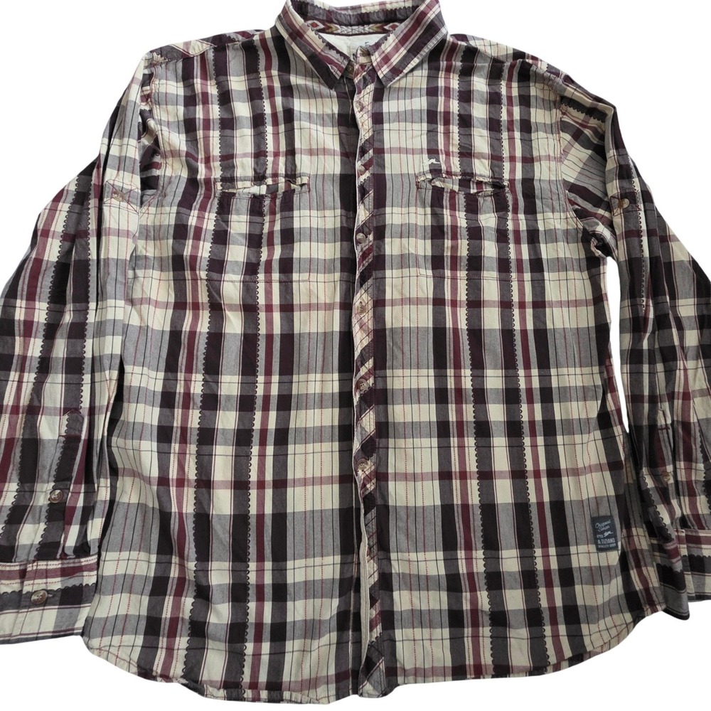 A.‎ Tiziano Mens 4X Plaid Button Down Shirt Long Sleeve Cotton Quality Goods